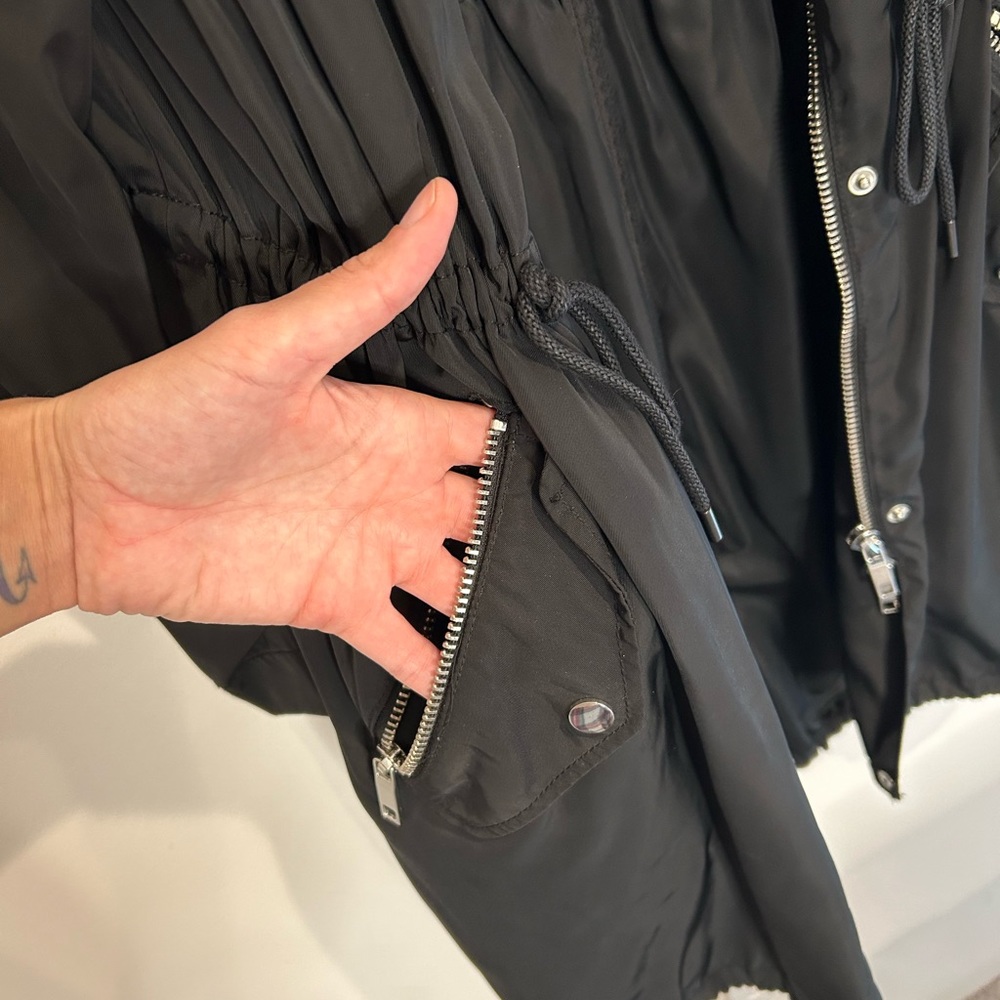 Zara Long Black Jacket - Picture 4 of 5